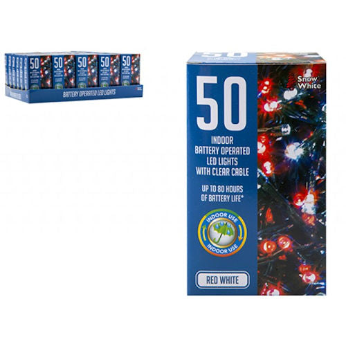 LED Red & White Lights - 50 Pack