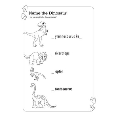 A4 My Wild Dragon Dinosaur Activity Book - 22 Pages Exciting Dinosaur Themed Activities Engaging Puzzles