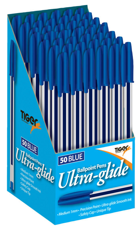 Blue Ballpoint Pens - 50 Pack