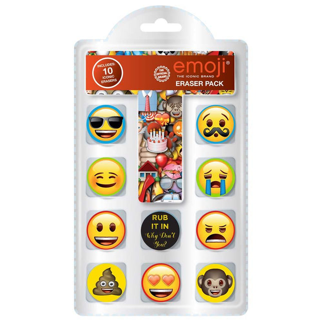 Emoji Novelty Erasers - 10 Pack