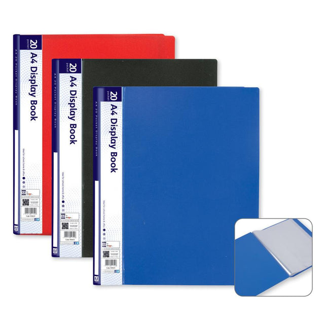 A4 Display Book - 20 Pocket Assorted