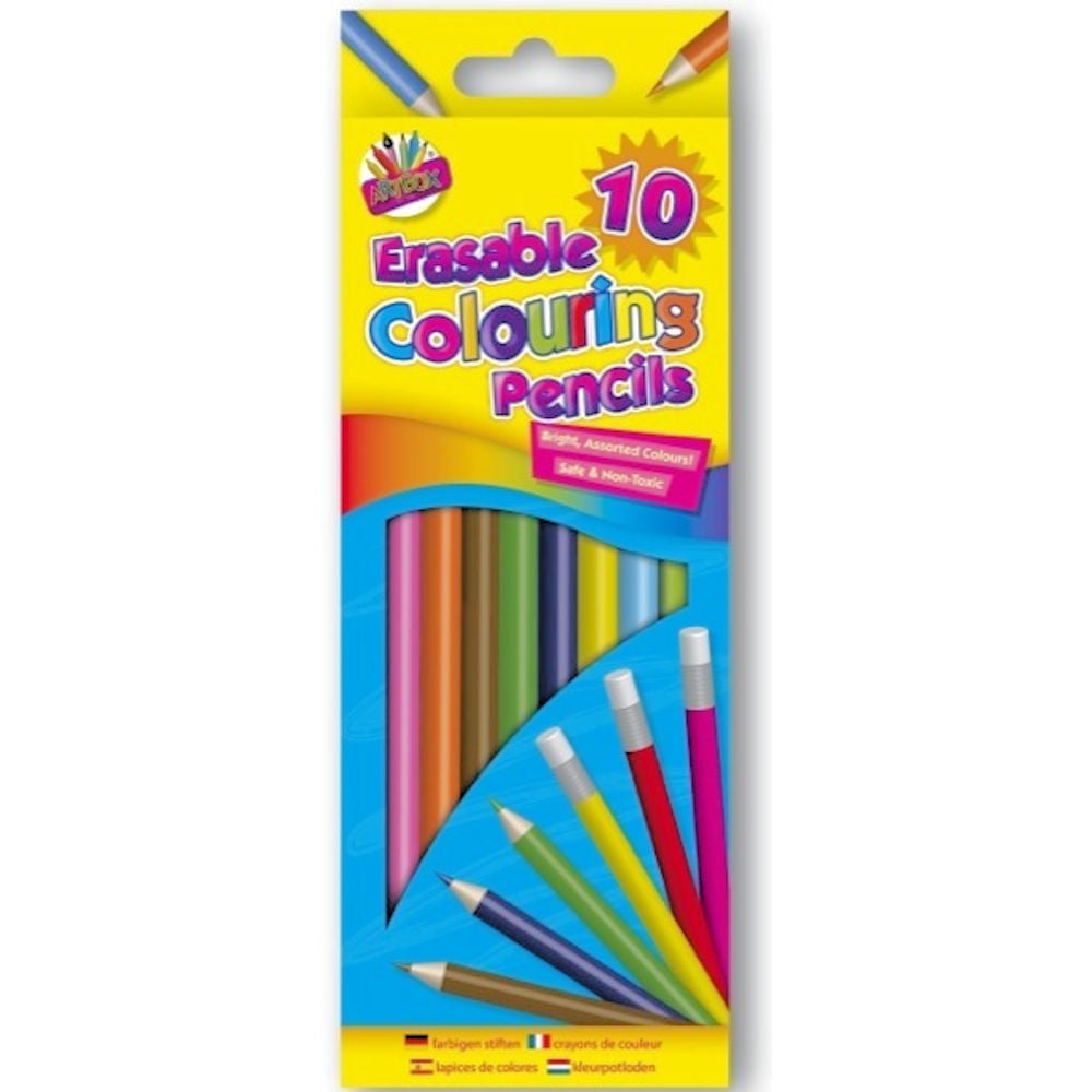 Erasable Coloured Pencils - 10 Pack
