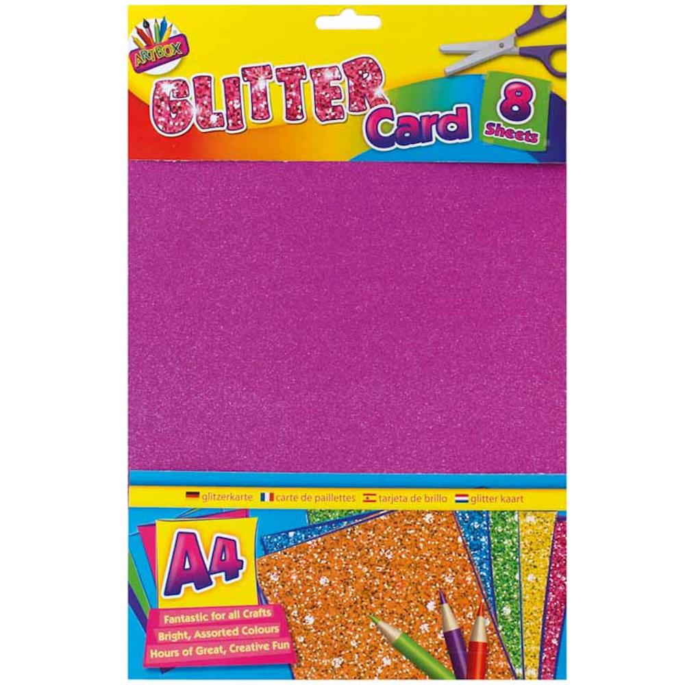A4 Glitter Card - 8 Sheets