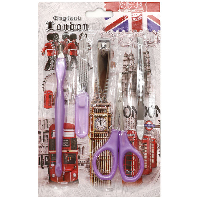 5 Piece Manicure Set - Purple