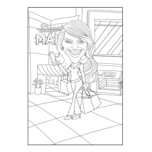 A4 Comical Characters Advanced Colouring Book