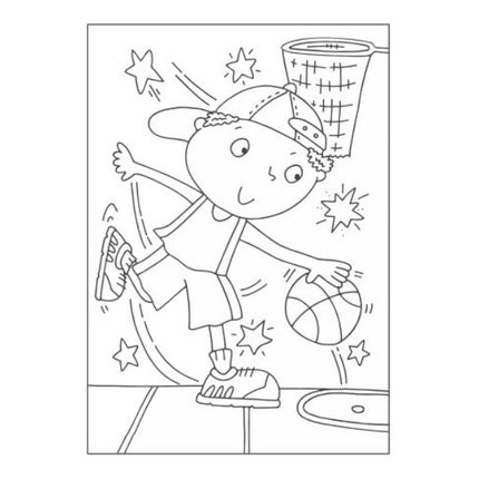 A4 Super Cool Sports Colouring Book