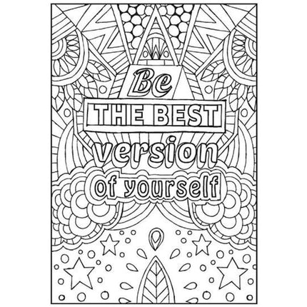 A4 Inspirational Quotes Colouring Book