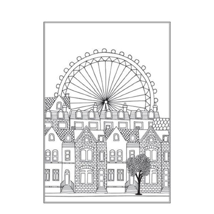 A4 Nature Scenery Amazing City Colouring Book - Assorted