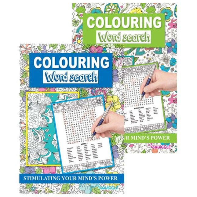 A4 Colouring Word Search Book - Assorted
