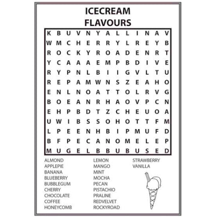 A4 Modern Word Search Book