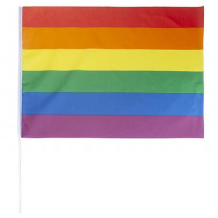 Rainbow Pride Flag With Stick - 24" x 16"