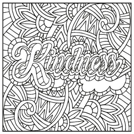 Inspirational Words to Colour Book - Uplifting Messages Encouraging Artistic Expression High Quality Colouring