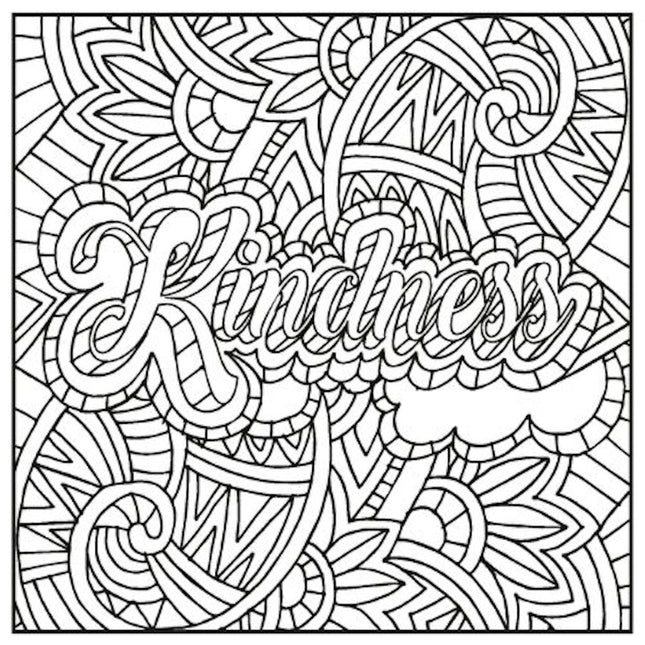 Inspirational Words to Colour Book - Uplifting Messages Encouraging Artistic Expression High Quality Colouring
