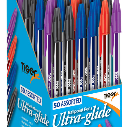 Assorted Ballpoint Pens - 50 Pack