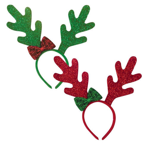 Christmas Metallic Reindeer Headband - Assorted