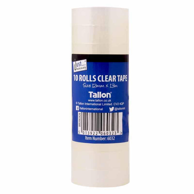 Mini Rolls Clear Tape - 10 Pack
