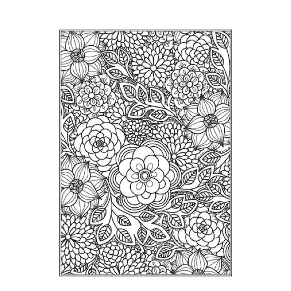 A4 Patterns Floral Designs Colouring Book - Assorted Variety of Intricate Patterns High Quality Relaxing