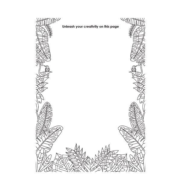 A4 Life in The Jungle Advanced Colouring Book - 22 Pages