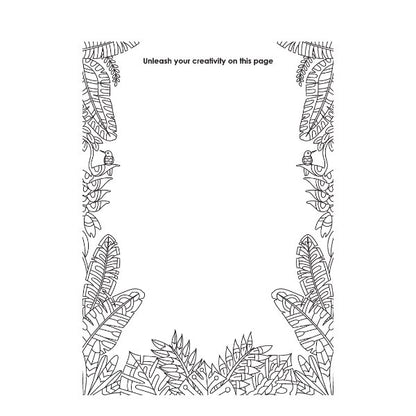 A4 Life in The Jungle Advanced Colouring Book - 22 Pages