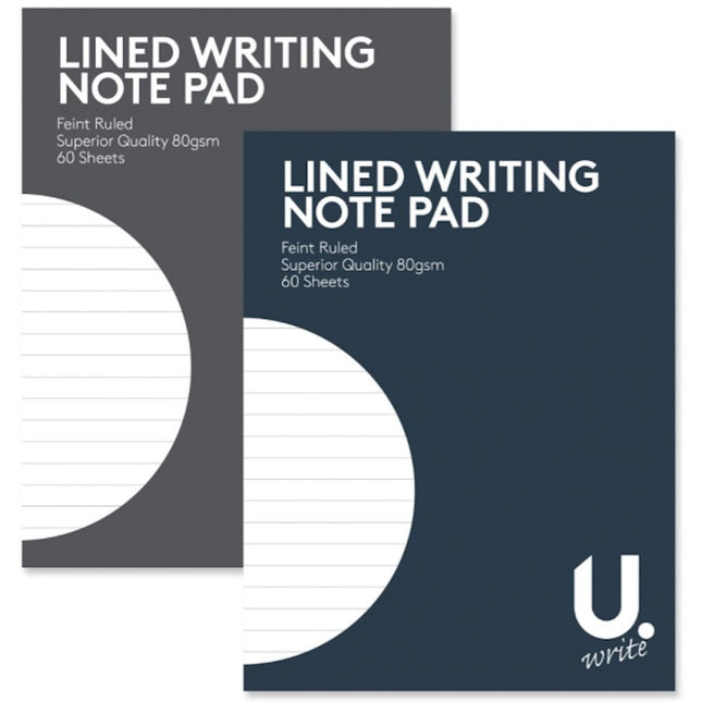 Lined Writing Pad - Assorted 13.5cm x 17.5cm