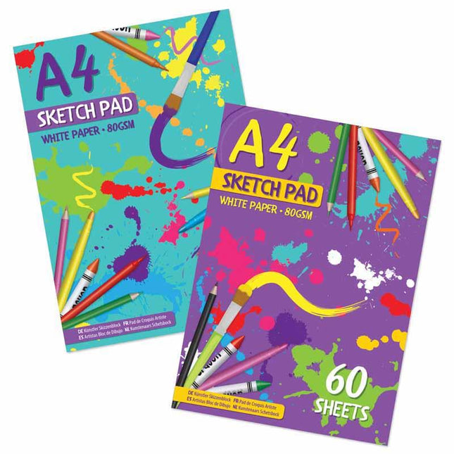A4 Sketch Pad - Assorted 60 Sheets