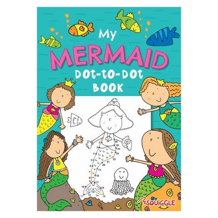 A4 Mermaid/Unicorns Dot-to-Dot Colouring Book - Assorted