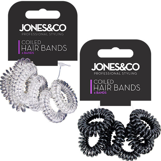 Coiled Hair Bands Single Assorted - 6 Pack