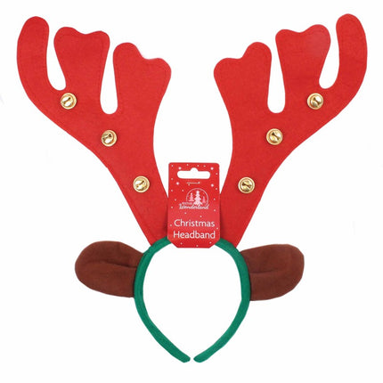 Reindeer Antlers With Bells Headband