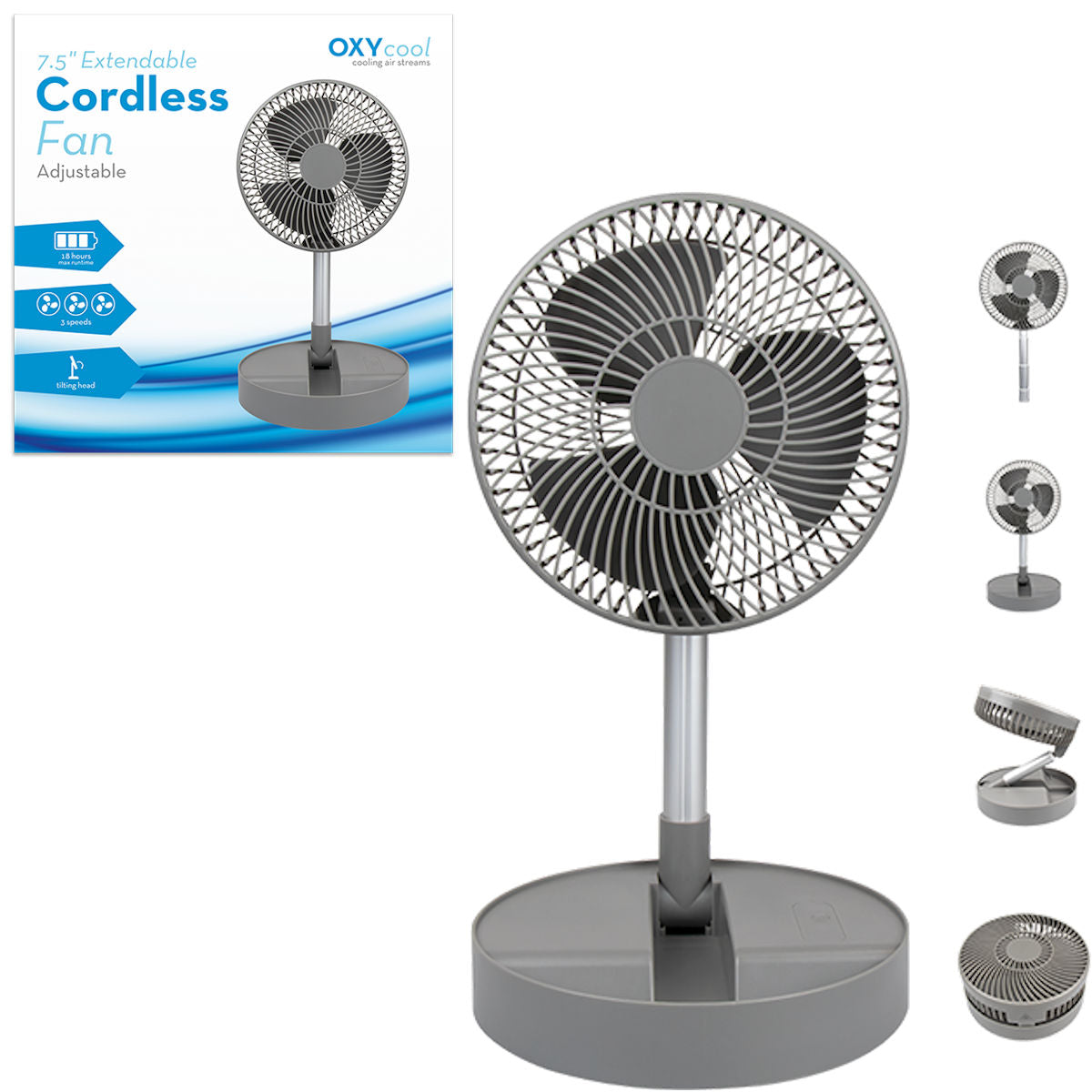 Cordless desk outlet fan