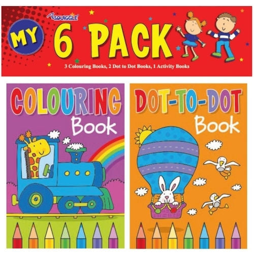 Mini Colouring Books - 6 Pack