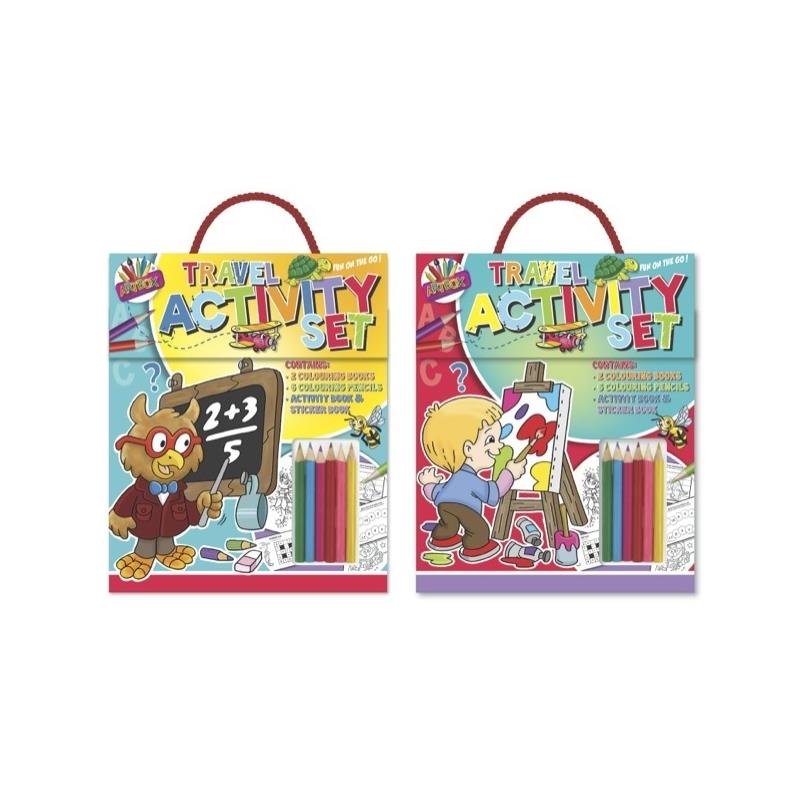 Childrens Travel Colouring Activity Set - Assorted