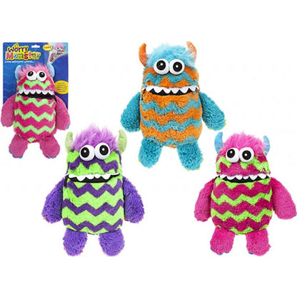 Pink Green Worry Monster Plush 9" - Soft Toy for Kids Anxiety Zip Character