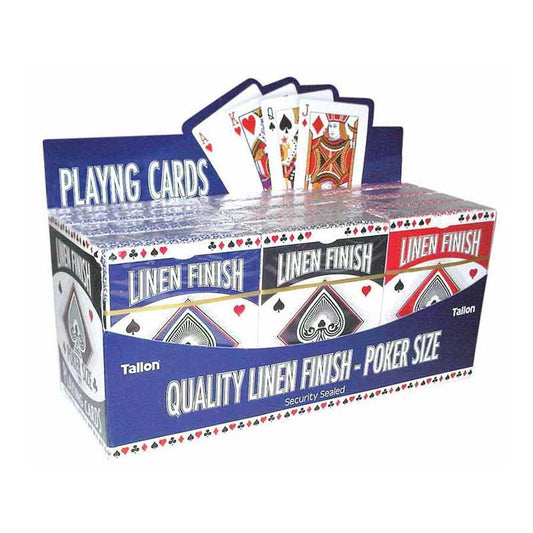 Linen Poker Size Playing Cards - Assorted