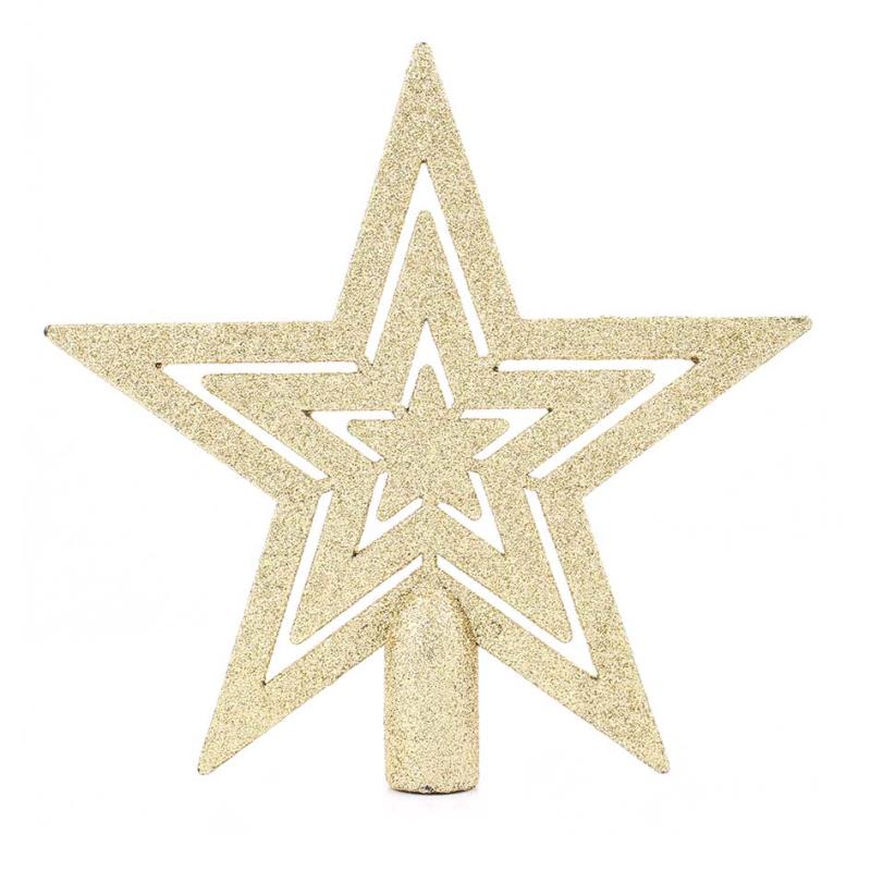 Star Glitter Tree Topper - Gold