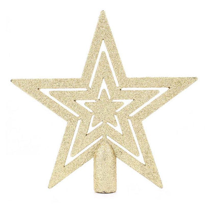 Star Glitter Tree Topper - Gold