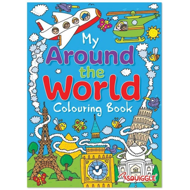 A4 Around The World Travel Colouring & Activity Book - Assorted