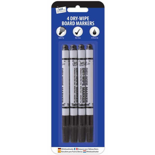 Dry-Wipe Markers - 4 Pack