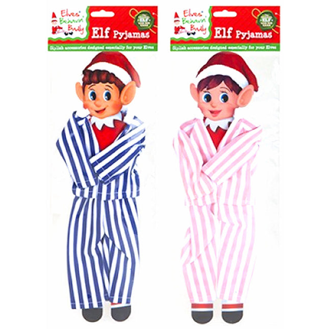 Striped Pyjamas For Elf - Assorted