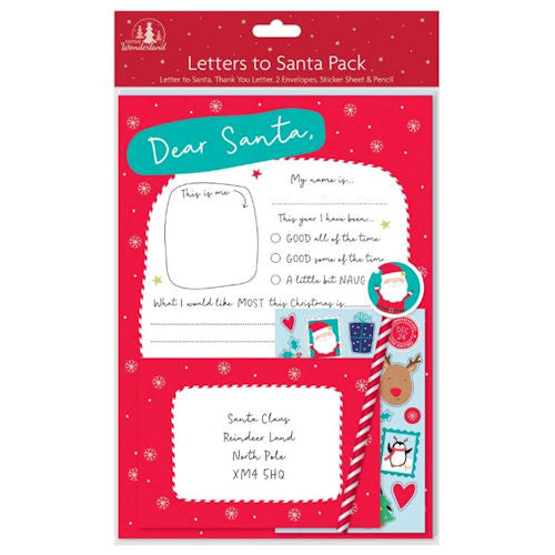 Letter to Santa Activity Pack - Fun Holiday Craft Supplies Kids Writing Drawing Stickers