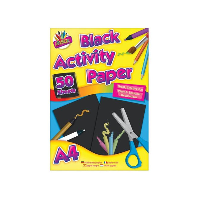 A4 Black Activity Paper - 50 Sheets