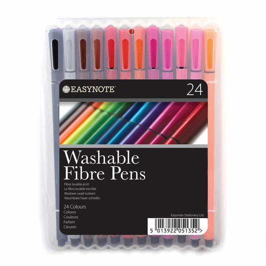 Washable Fibre Pens - 24 Pack