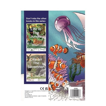 A4 Life in The Ocean Advanced Colouring Book - 22 Pages