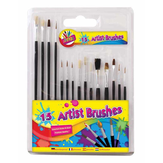 Paint Brushes - 15 Pack
