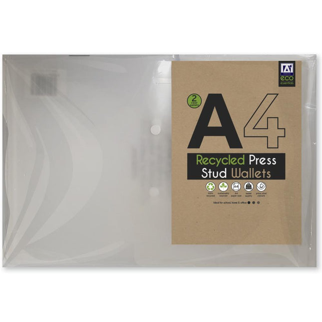 A4 Clear Carry Folders - 2 Pack