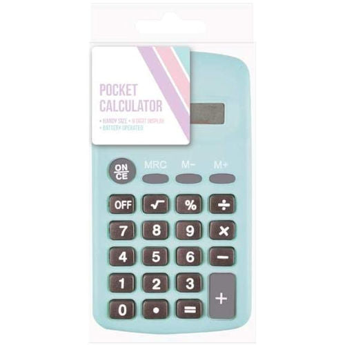Pocket Pastel Calculator - Blue