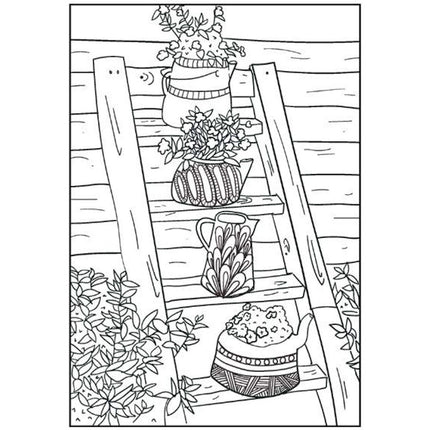 A4 Peaceful Advanced Colouring Book