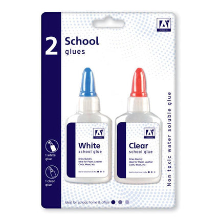 Glue Set Clear White - 2 Pack