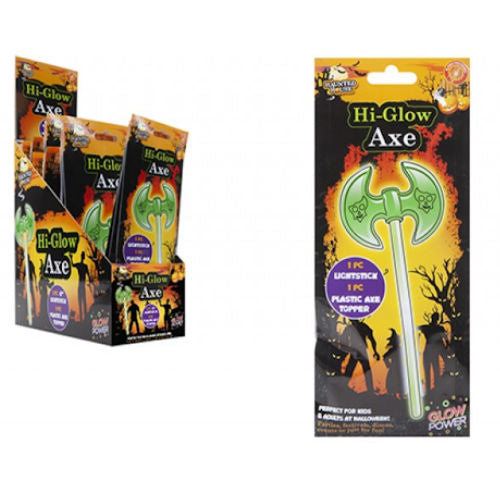 Hi Glow Axe - Single Assorted Illuminate Night Colours Halloween Party Neon