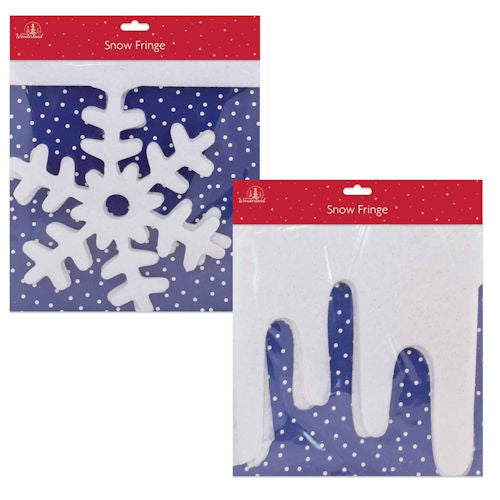 Christmas Decoration Snow Fringe - Assorted