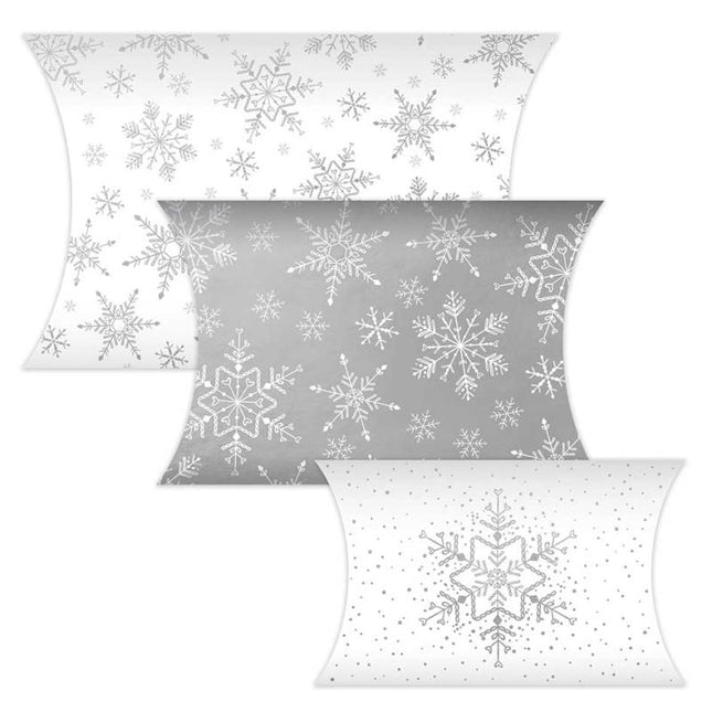 Silver & White Gift Pouches - 3 Pack